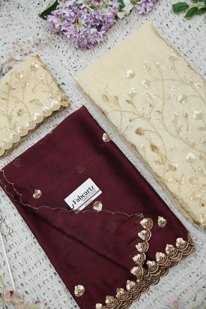 Beautiful South Indian Style Half Saree with Embroidery Blouse and Dupatta for Women | Zeel - Image 50