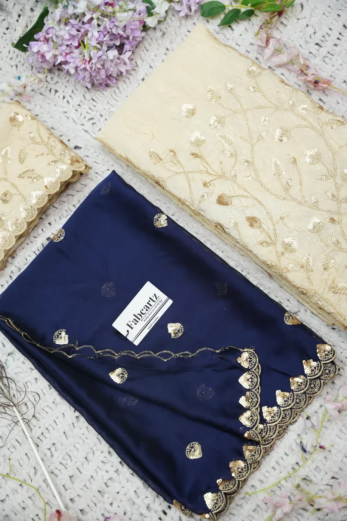 Beautiful South Indian Style Half Saree with Embroidery Blouse and Dupatta for Women | Zeel - Image 59