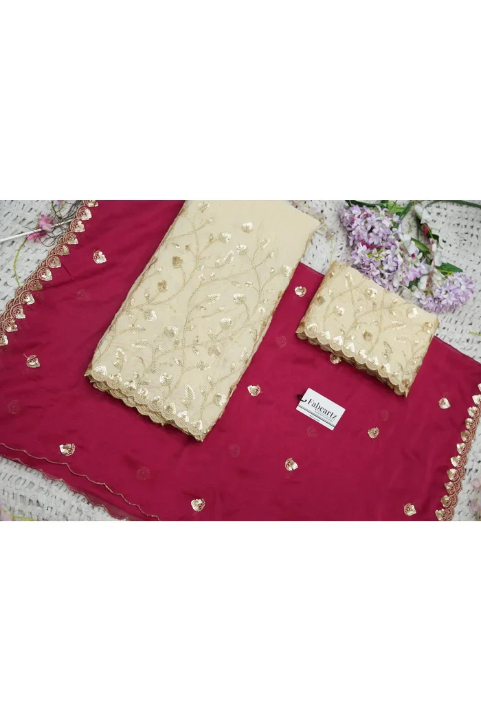 Beautiful South Indian Style Half Saree with Embroidery Blouse and Dupatta for Women | Zeel - Image 81