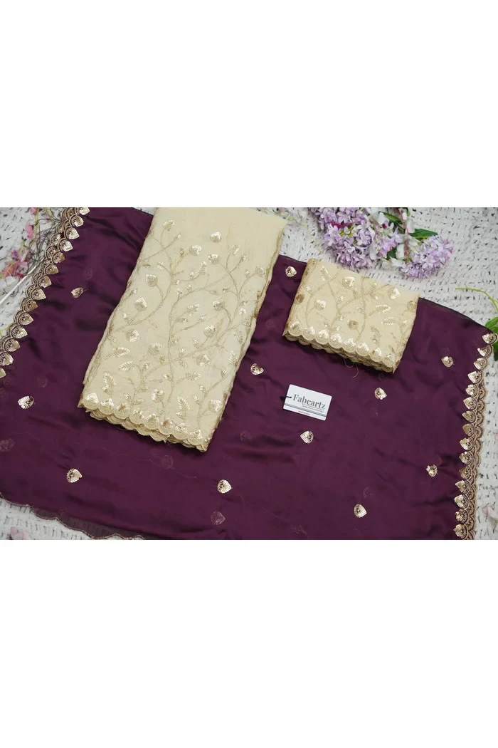 Beautiful South Indian Style Half Saree with Embroidery Blouse and Dupatta for Women | Zeel - Image 90