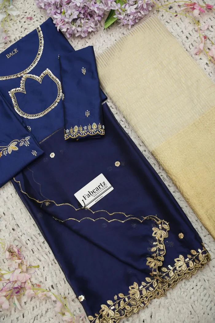 Beautiful South Indian Style Half Saree with Hand Work Blouse and Dupatta for Women | BiliPatra - Image 103