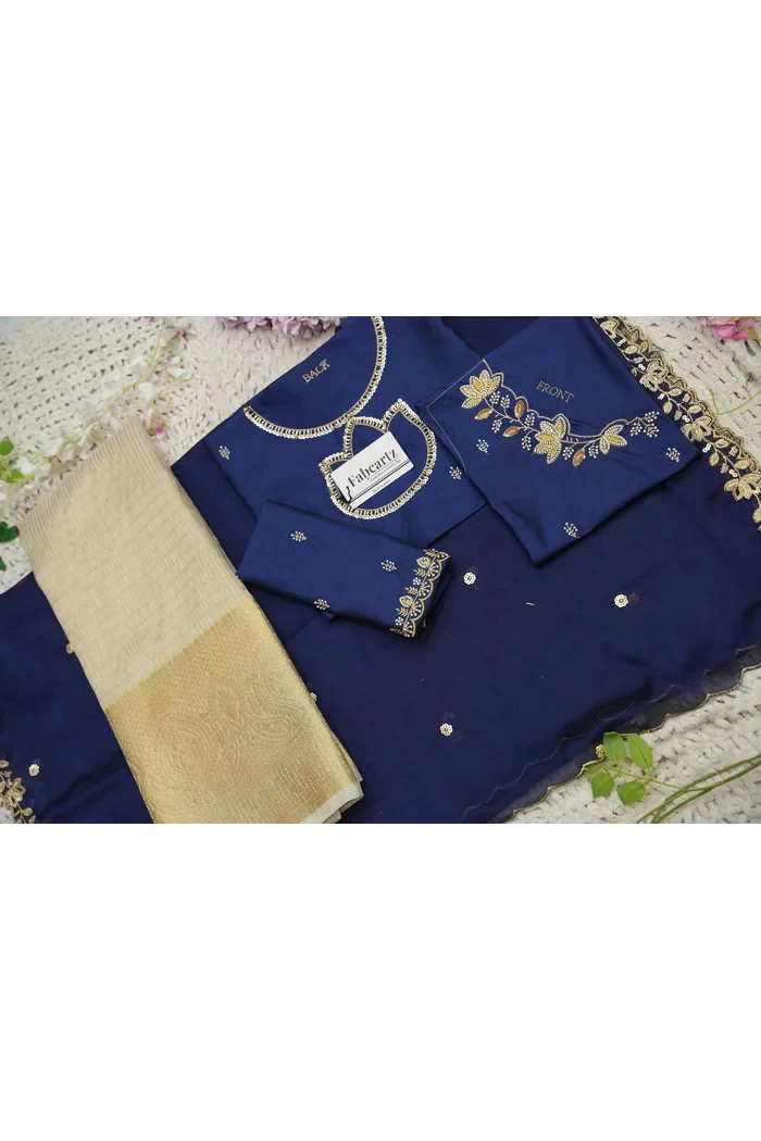Beautiful South Indian Style Half Saree with Hand Work Blouse and Dupatta for Women | BiliPatra - Image 110