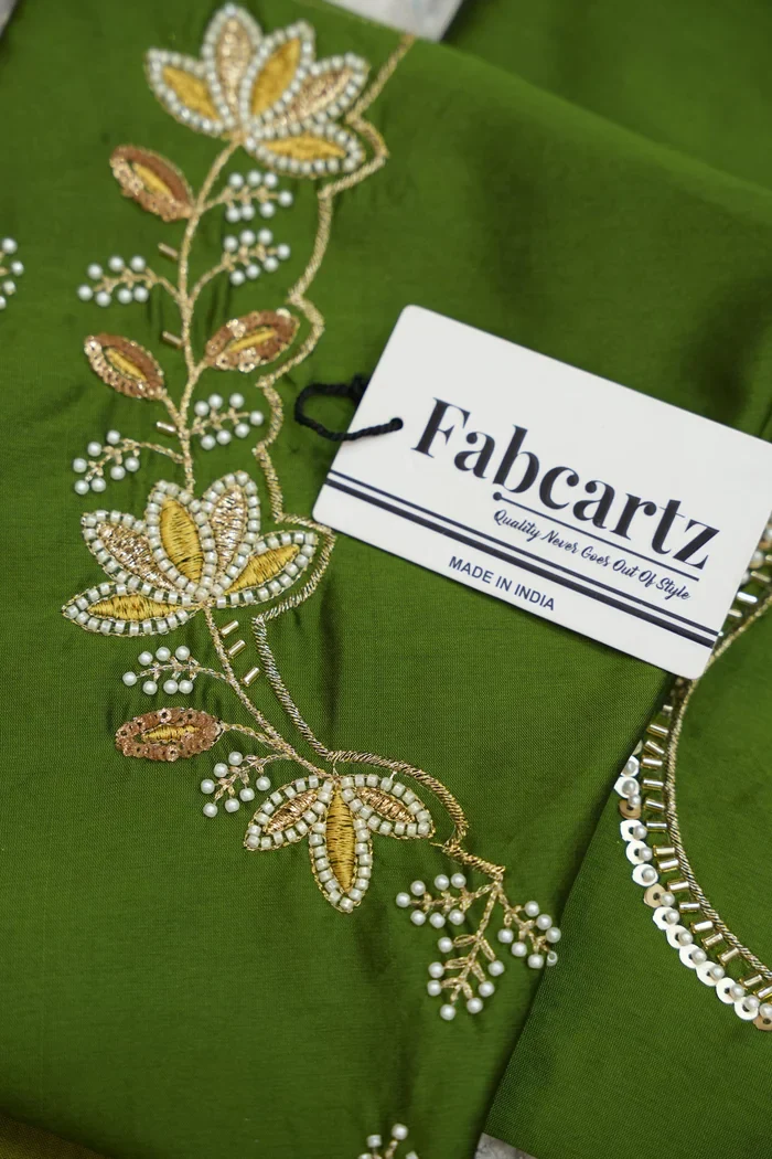 Beautiful South Indian Style Half Saree with Hand Work Blouse and Dupatta for Women | BiliPatra - Image 118
