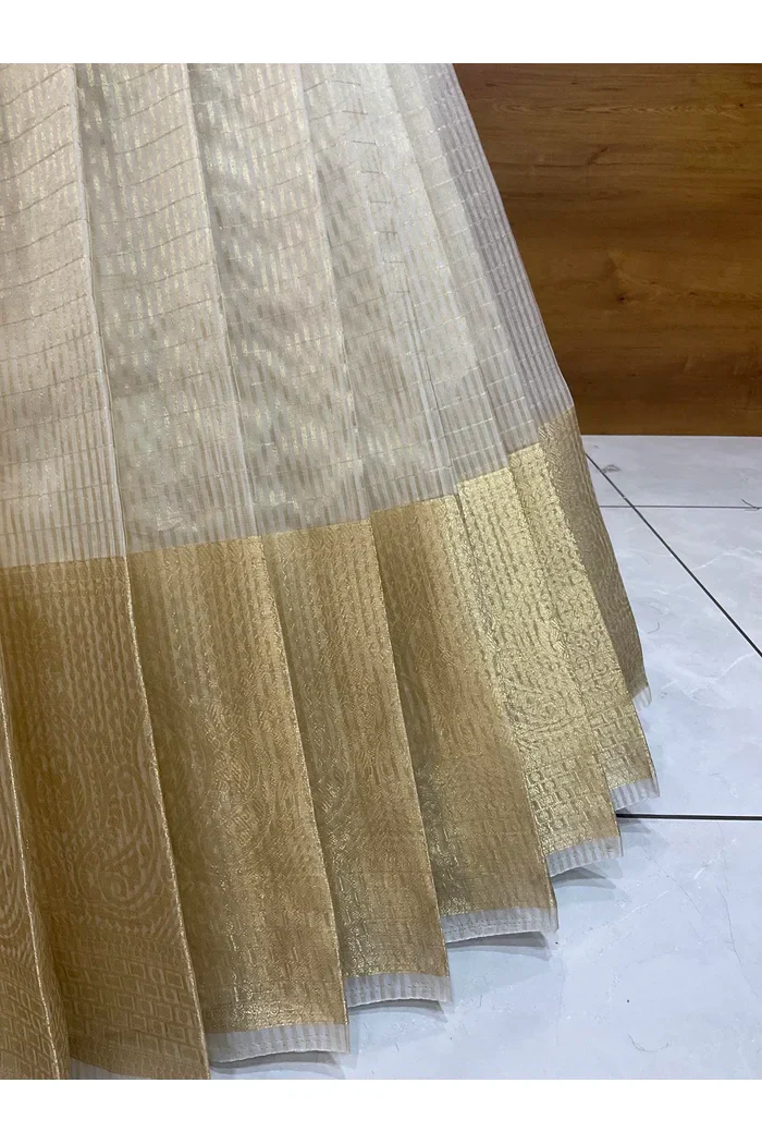 Beautiful South Indian Style Half Saree with Hand Work Blouse and Dupatta for Women | BiliPatra - Image 46