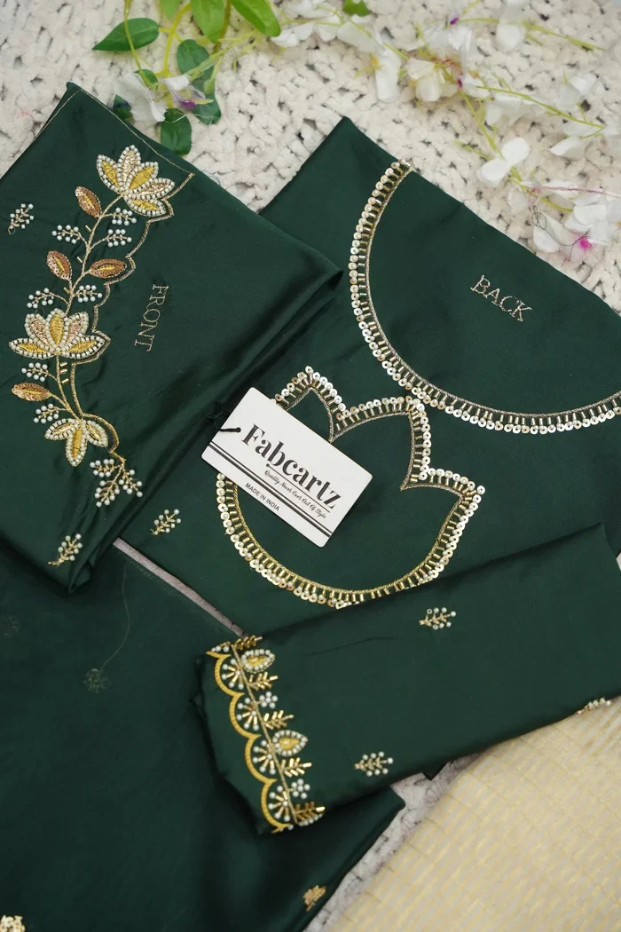 Beautiful South Indian Style Half Saree with Hand Work Blouse and Dupatta for Women | BiliPatra - Image 72