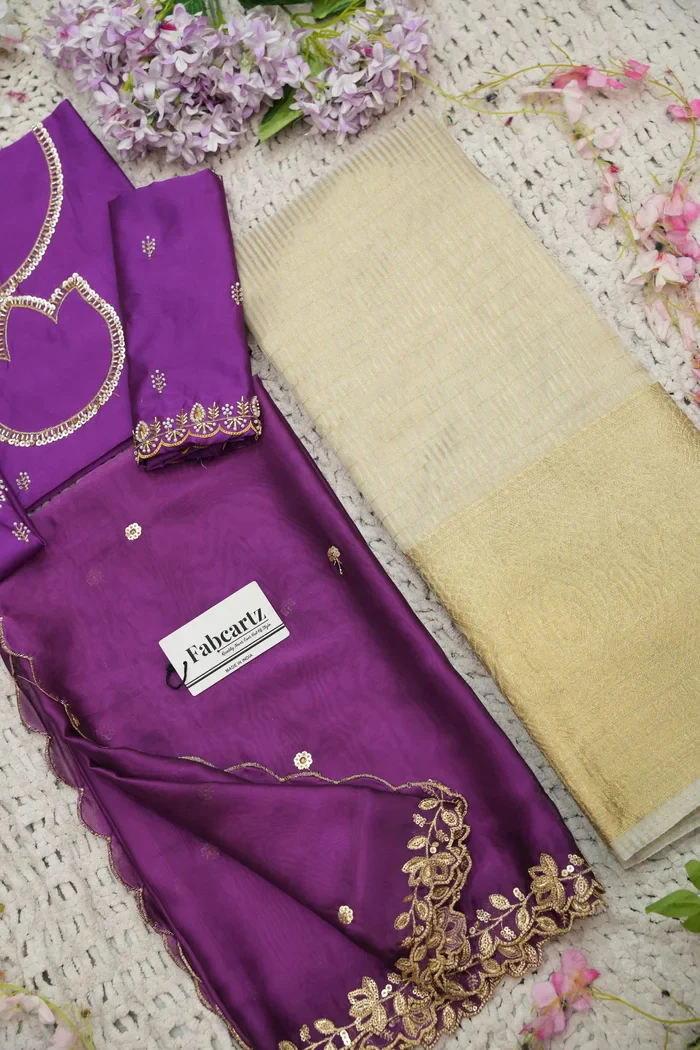 Beautiful South Indian Style Half Saree with Hand Work Blouse and Dupatta for Women | BiliPatra - Image 79