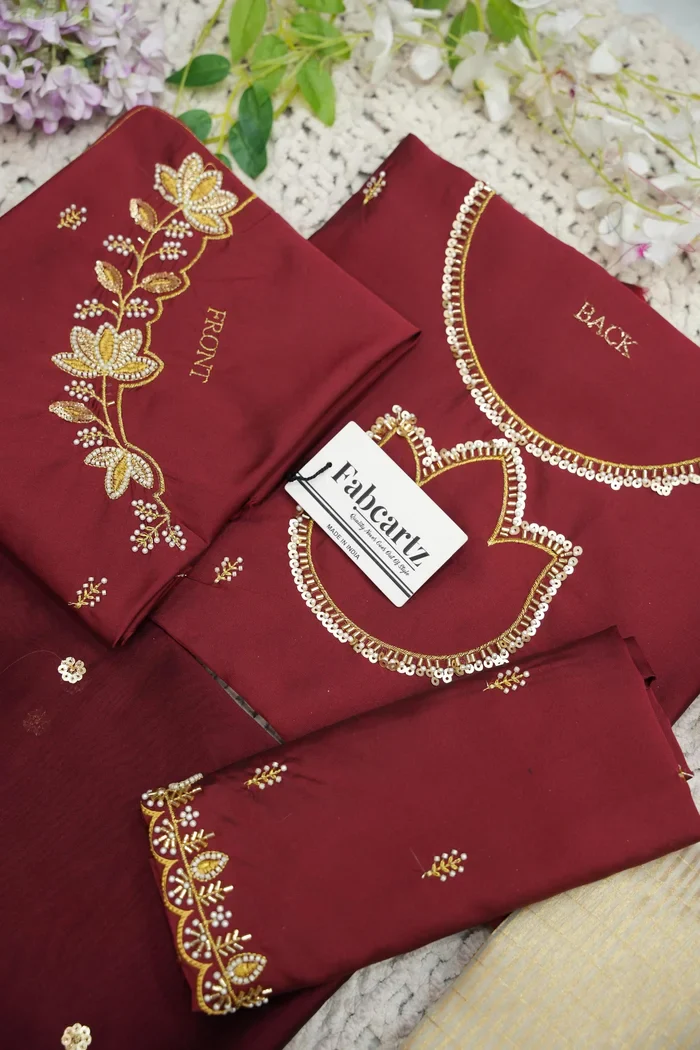Beautiful South Indian Style Half Saree with Hand Work Blouse and Dupatta for Women | BiliPatra - Image 96