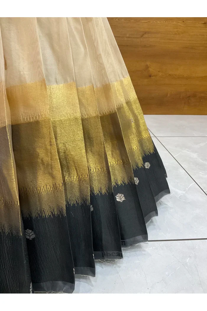 Beautiful South Indian Style Unstitch Half Saree with Blouse and Hand Work Rangoli Dupatta for Women | Dharani - Image 13