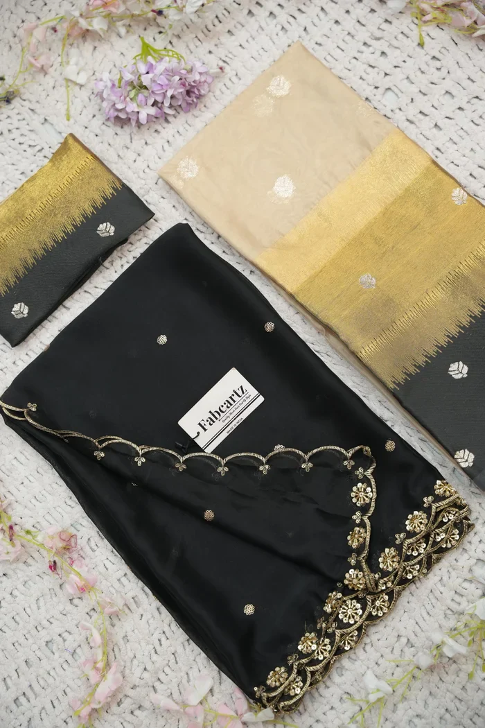 Beautiful South Indian Style Unstitch Half Saree with Blouse and Hand Work Rangoli Dupatta for Women | Dharani - Image 80