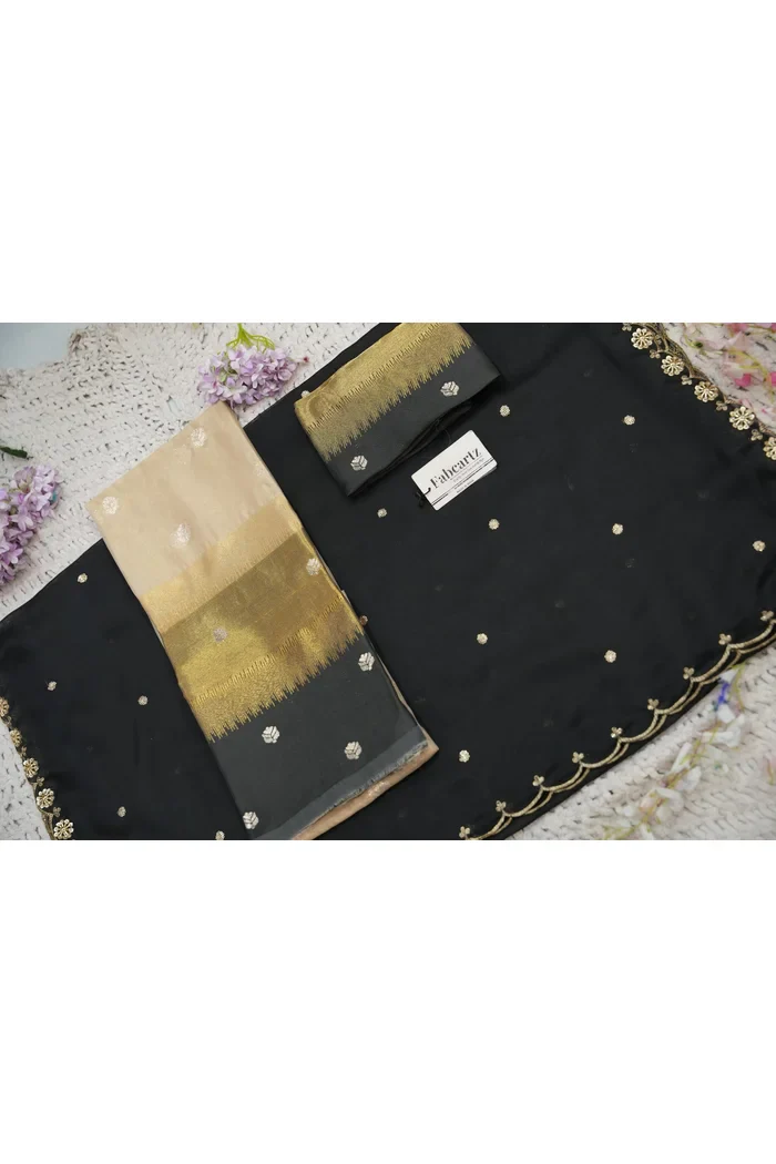 Beautiful South Indian Style Unstitch Half Saree with Blouse and Hand Work Rangoli Dupatta for Women | Dharani - Image 83