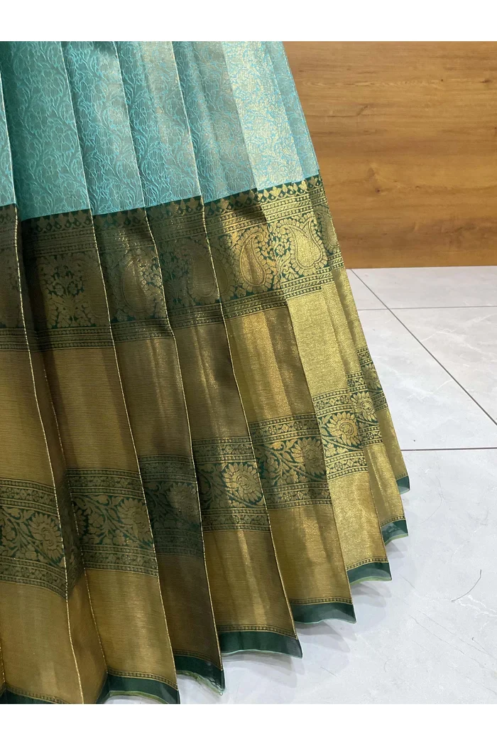 Beautiful South Indian Style Half Saree with Embroidery Blouse and Dupatta for Women | Kalyani - Image 39