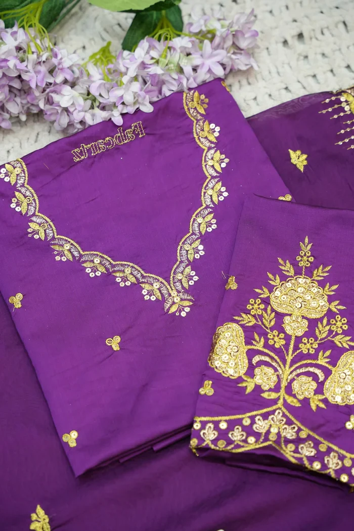 Beautiful South Indian Style Half Saree with Embroidery Blouse and Dupatta for Women | Kalyani - Image 60