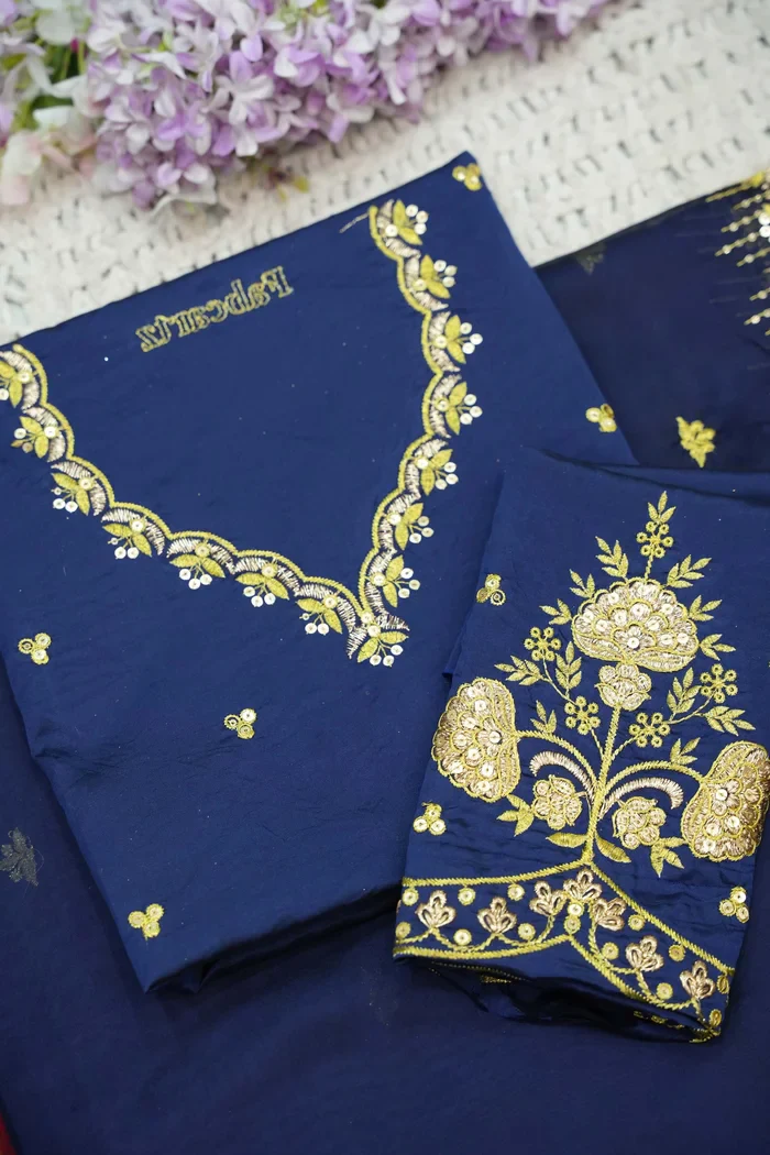 Beautiful South Indian Style Half Saree with Embroidery Blouse and Dupatta for Women | Kalyani - Image 68