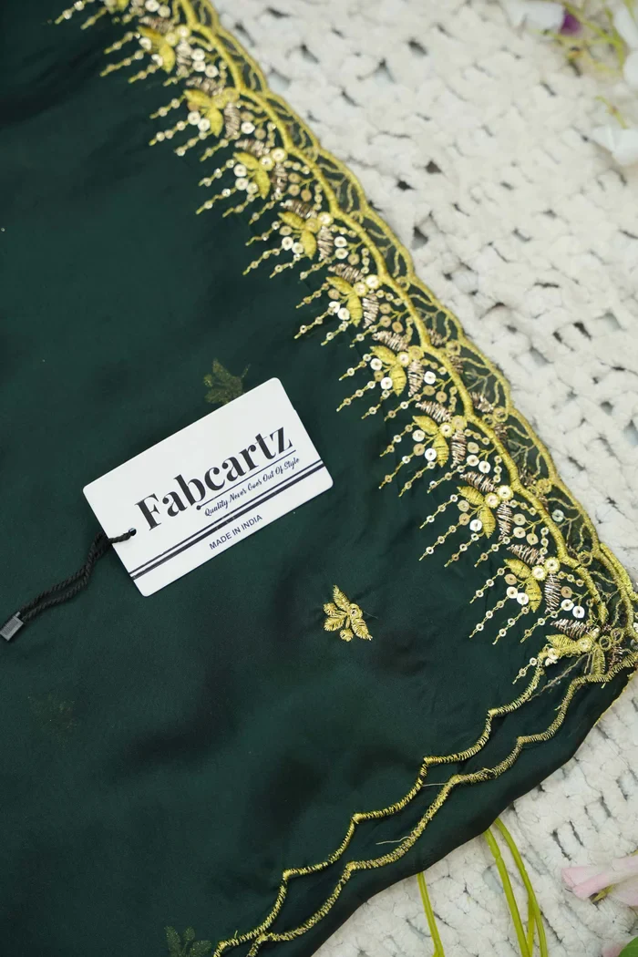 Beautiful South Indian Style Half Saree with Embroidery Blouse and Dupatta for Women | Kalyani - Image 95