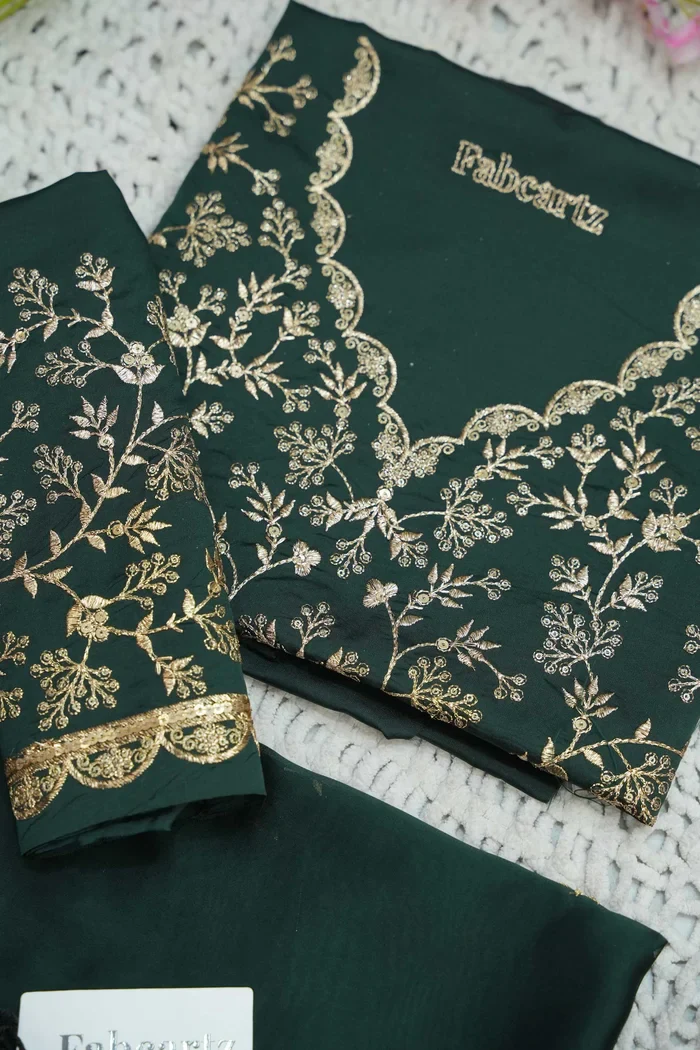 Beautiful South Indian Style Unstitch Half Saree with Embroidery Blouse and Dupatta for Women | Rashmika - Image 66
