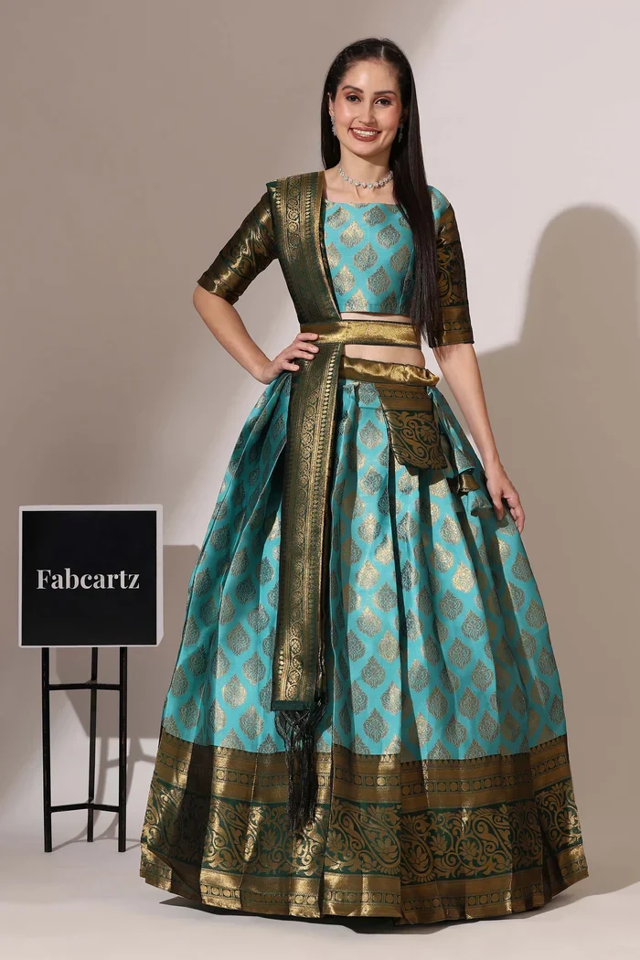 South Indian Festival Traditional Half Saree BIG AKKU