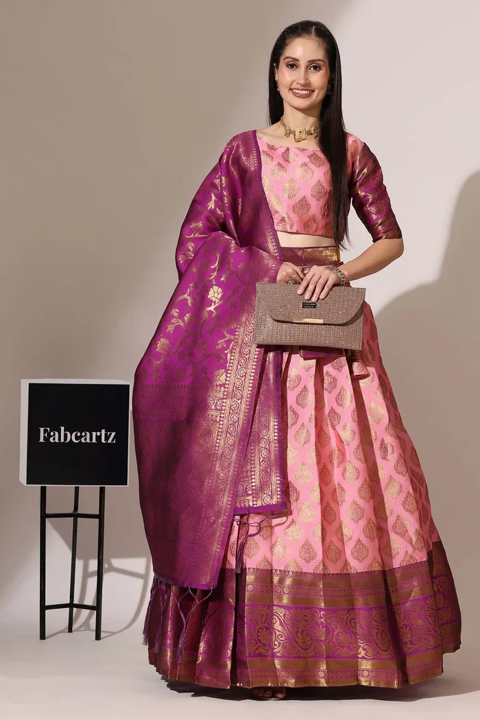 South Indian Festival Traditional Half Saree BIG AKKU - Image 12