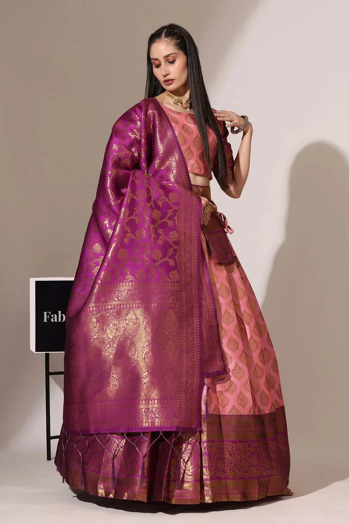 South Indian Festival Traditional Half Saree BIG AKKU - Image 14