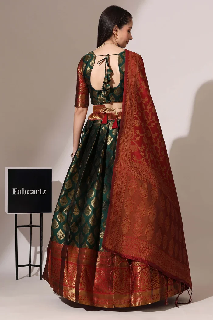 South Indian Festival Traditional Half Saree BIG AKKU - Image 24