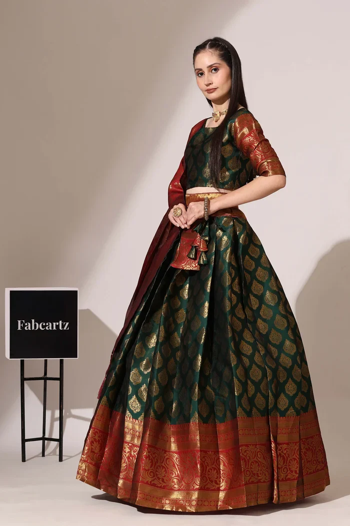 South Indian Festival Traditional Half Saree BIG AKKU - Image 26