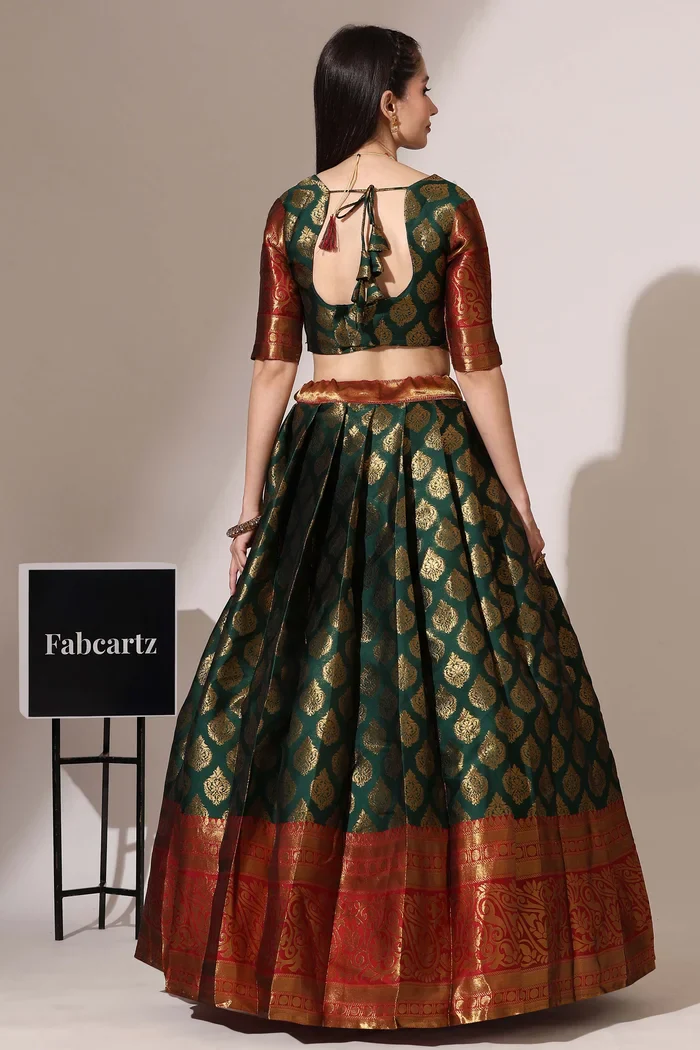 South Indian Festival Traditional Half Saree BIG AKKU - Image 29