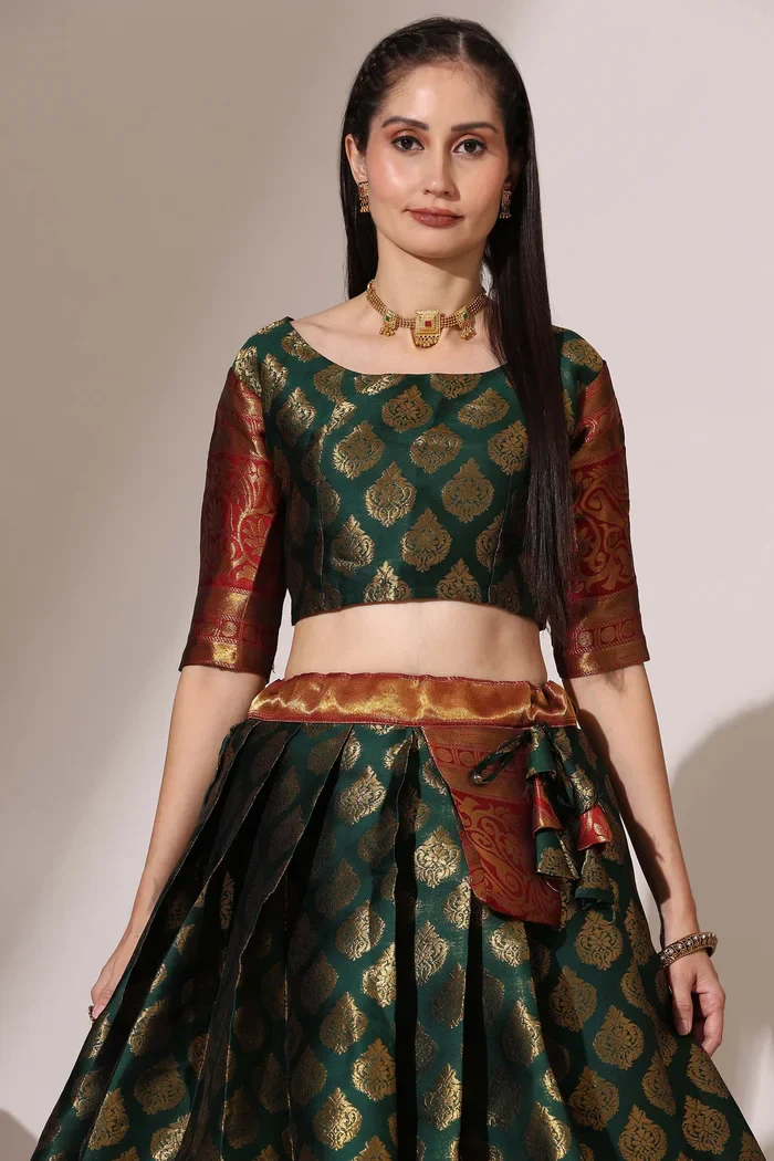 South Indian Festival Traditional Half Saree BIG AKKU - Image 30