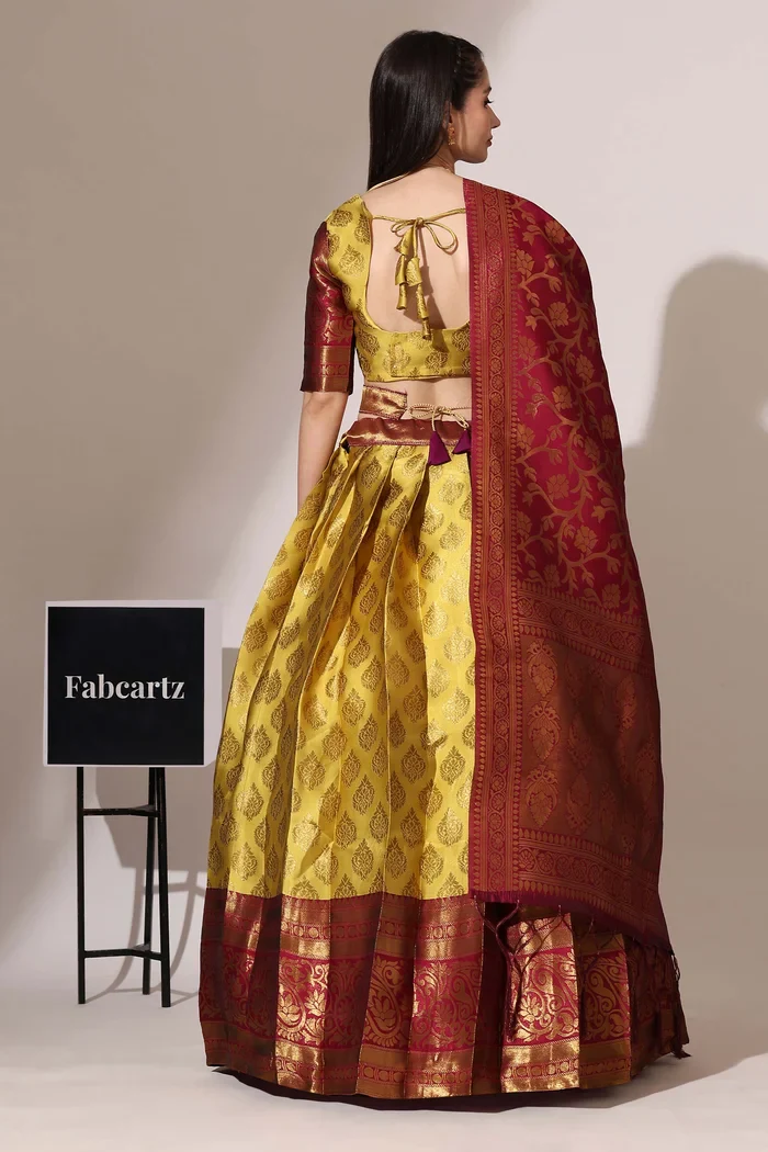 South Indian Festival Traditional Half Saree BIG AKKU - Image 34