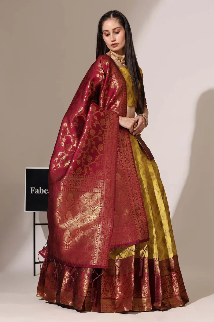 South Indian Festival Traditional Half Saree BIG AKKU - Image 35