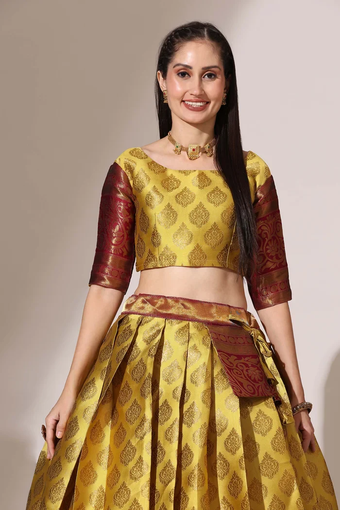 South Indian Festival Traditional Half Saree BIG AKKU - Image 40