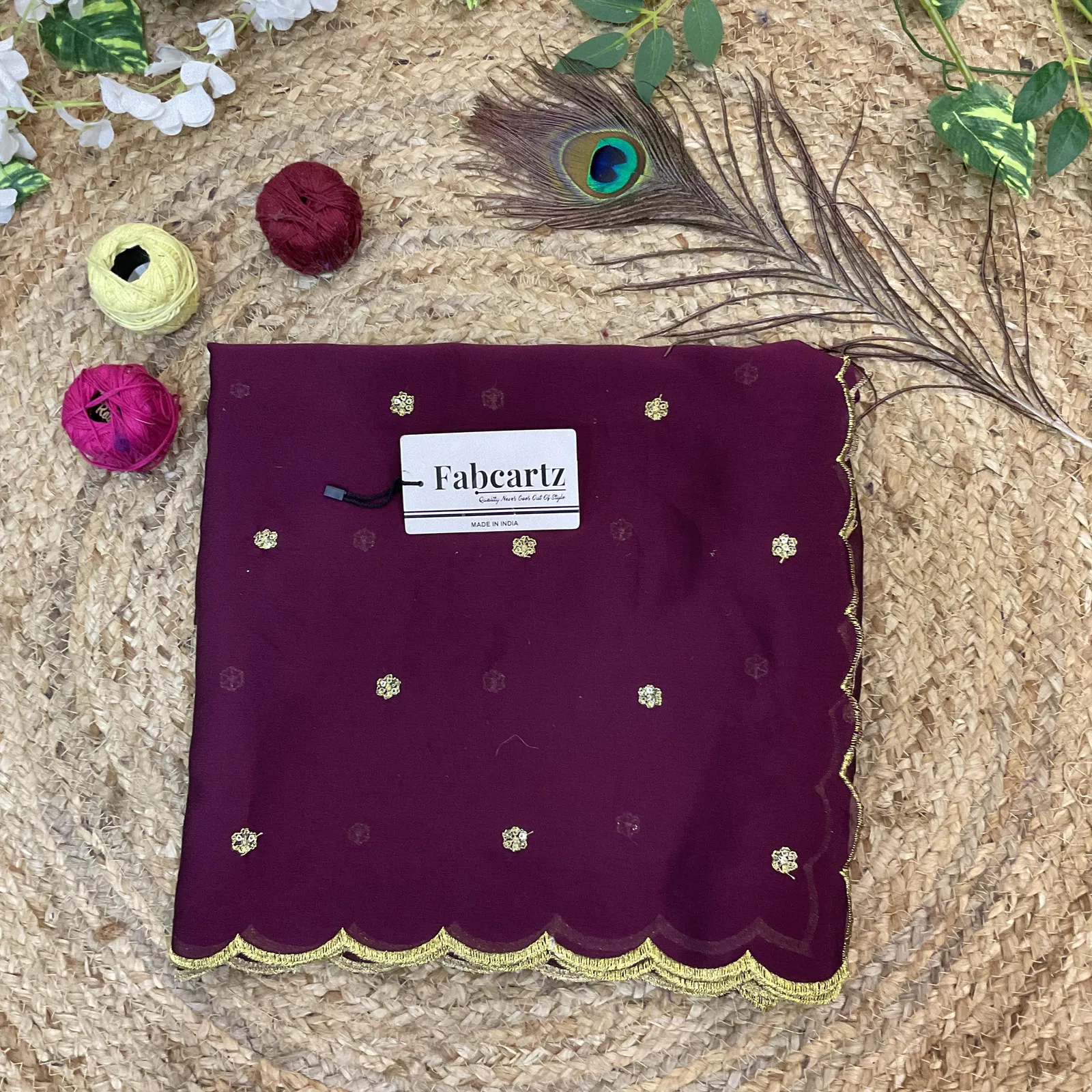 Beautiful Embroidery work Rangoli Dupatta for women | Only Dupatta BittuDup - Image 10