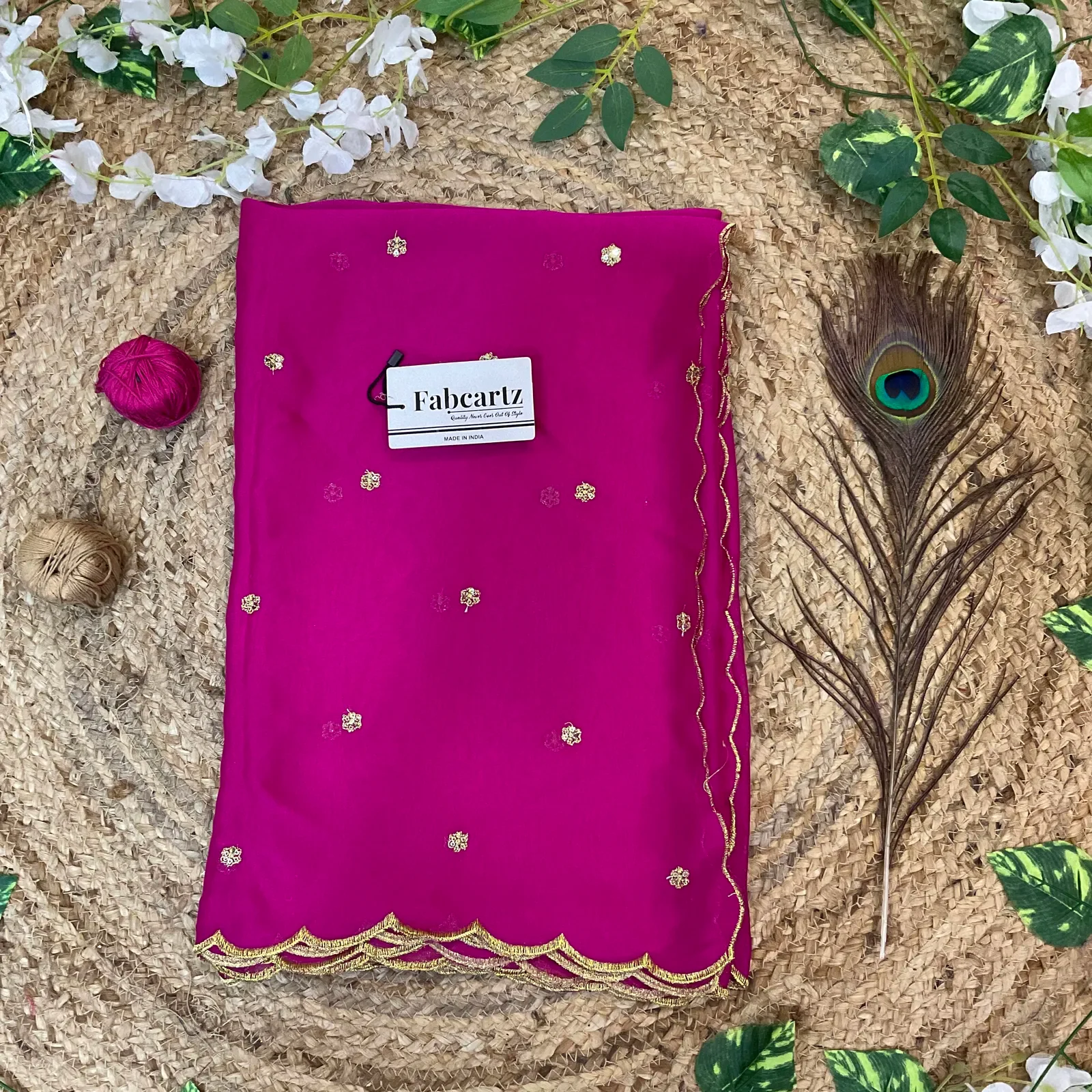 Beautiful Embroidery work Rangoli Dupatta for women | Only Dupatta BittuDup - Image 11