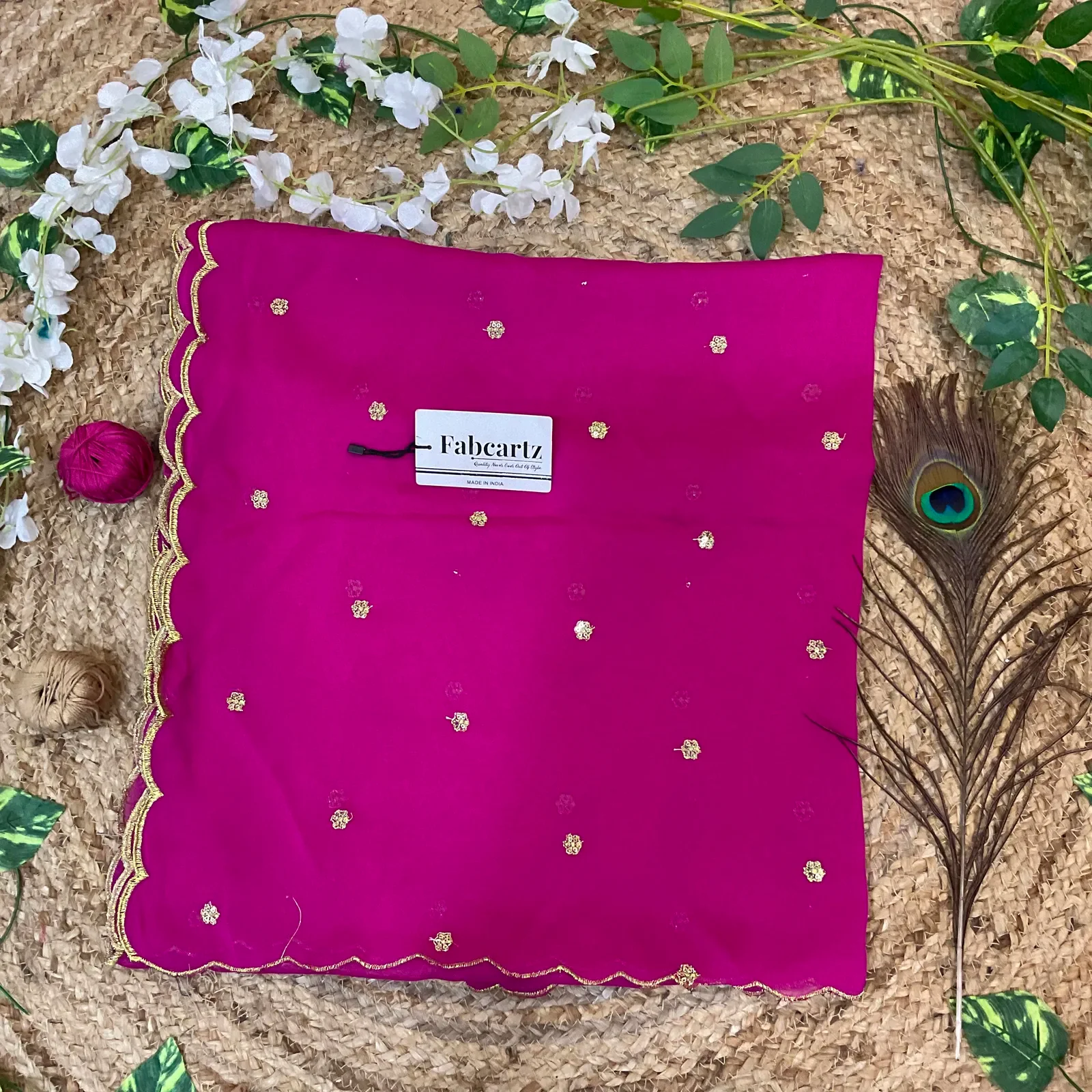 Beautiful Embroidery work Rangoli Dupatta for women | Only Dupatta BittuDup - Image 12