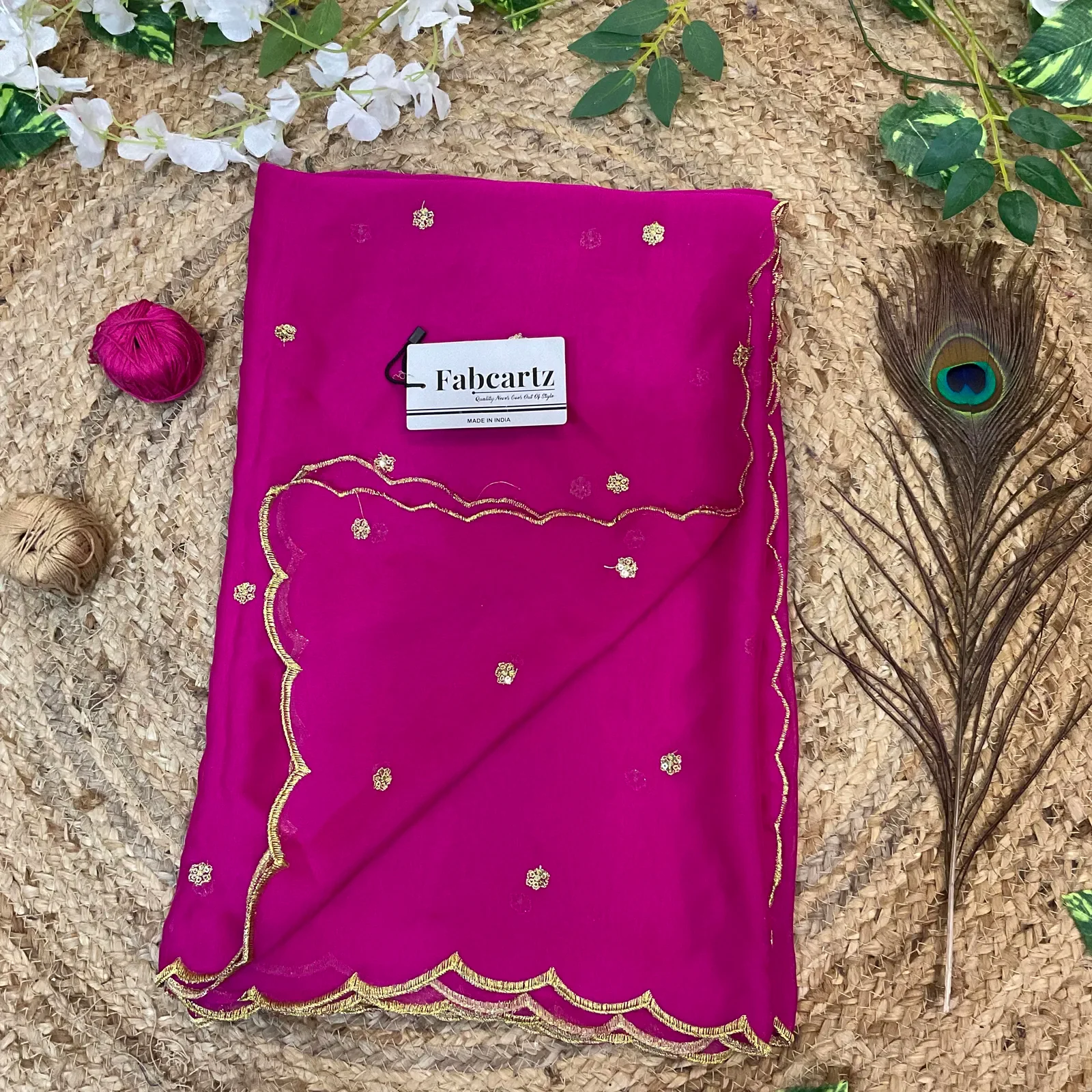 Beautiful Embroidery work Rangoli Dupatta for women | Only Dupatta BittuDup - Image 14