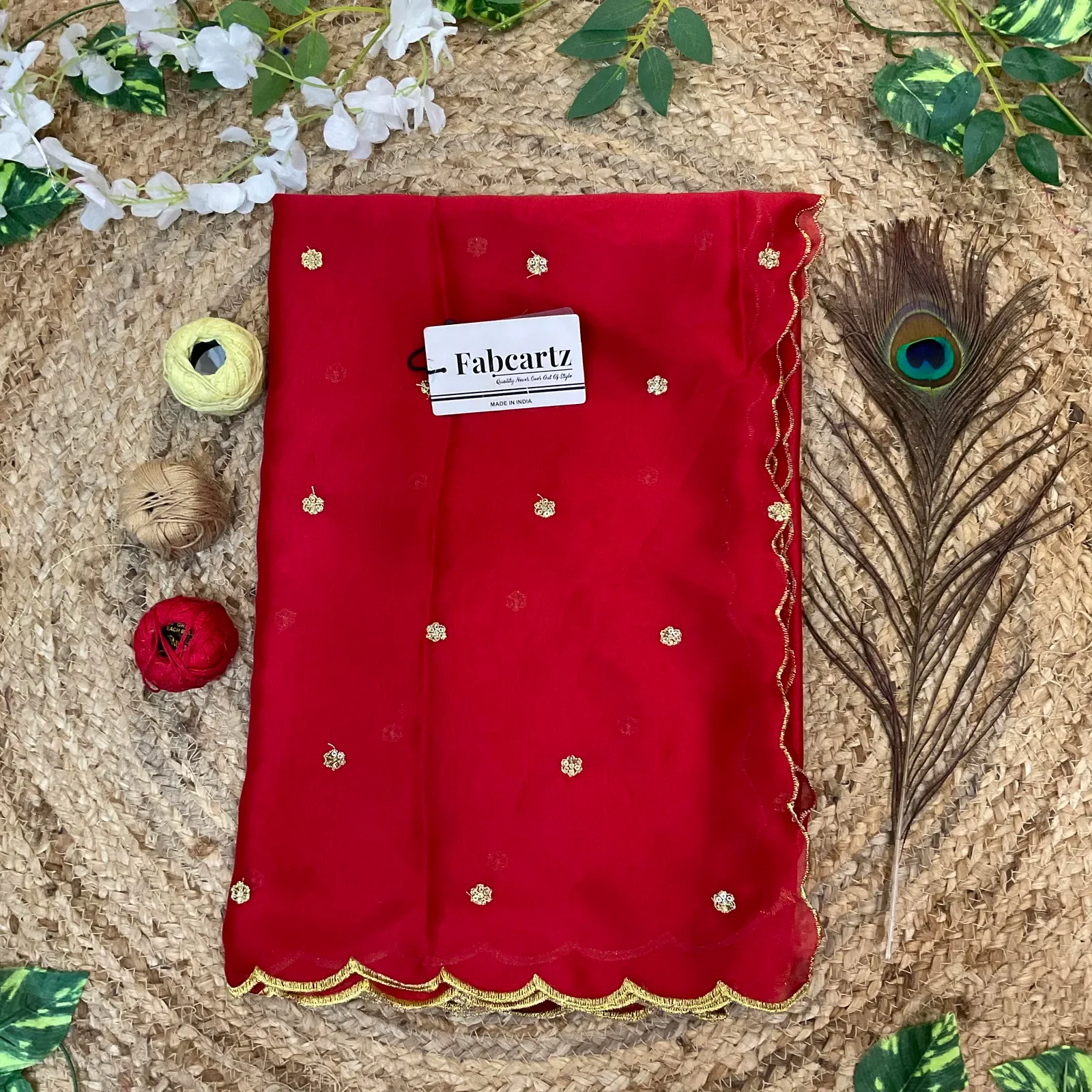 Beautiful Embroidery work Rangoli Dupatta for women | Only Dupatta BittuDup - Image 16