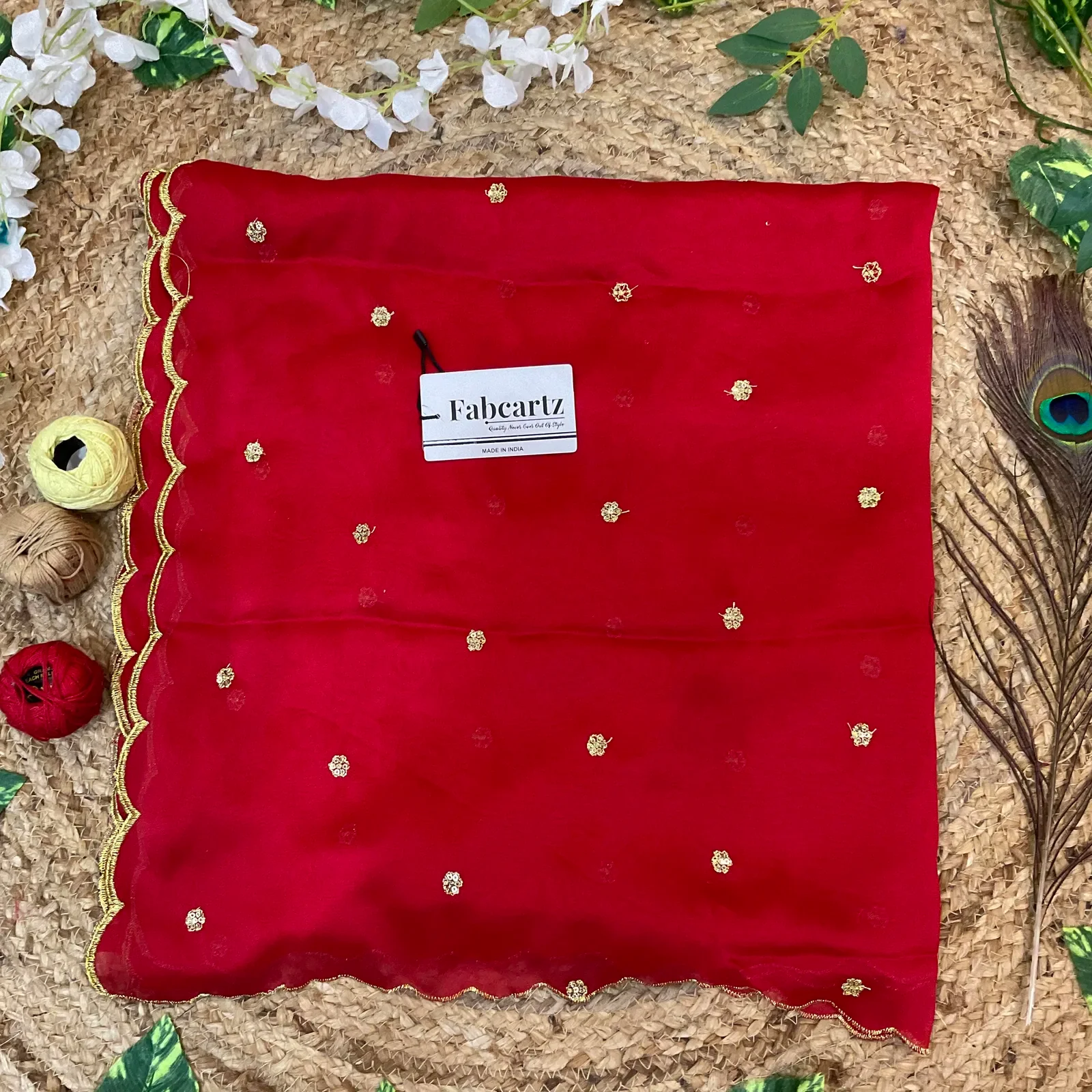 Beautiful Embroidery work Rangoli Dupatta for women | Only Dupatta BittuDup - Image 17