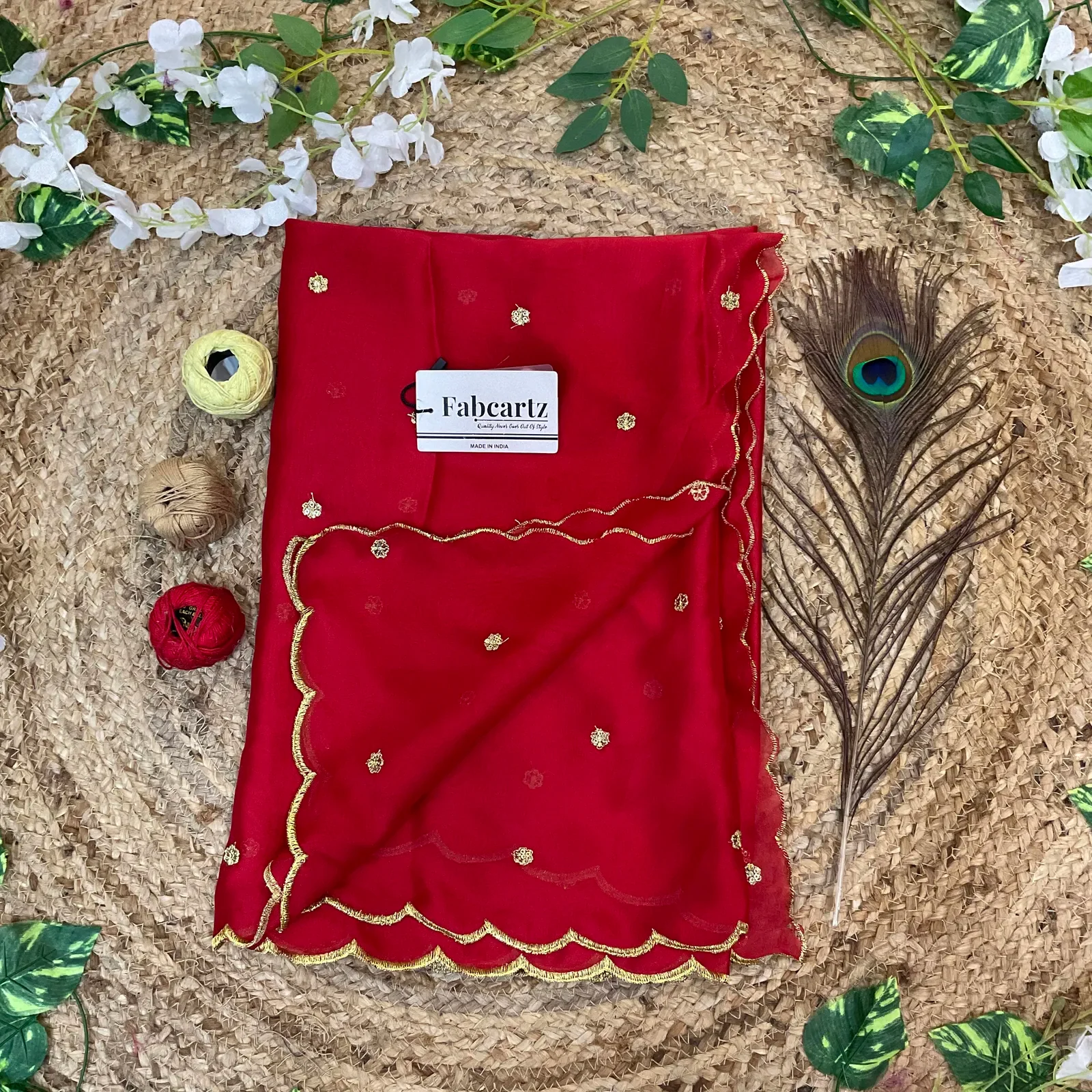 Beautiful Embroidery work Rangoli Dupatta for women | Only Dupatta BittuDup - Image 19