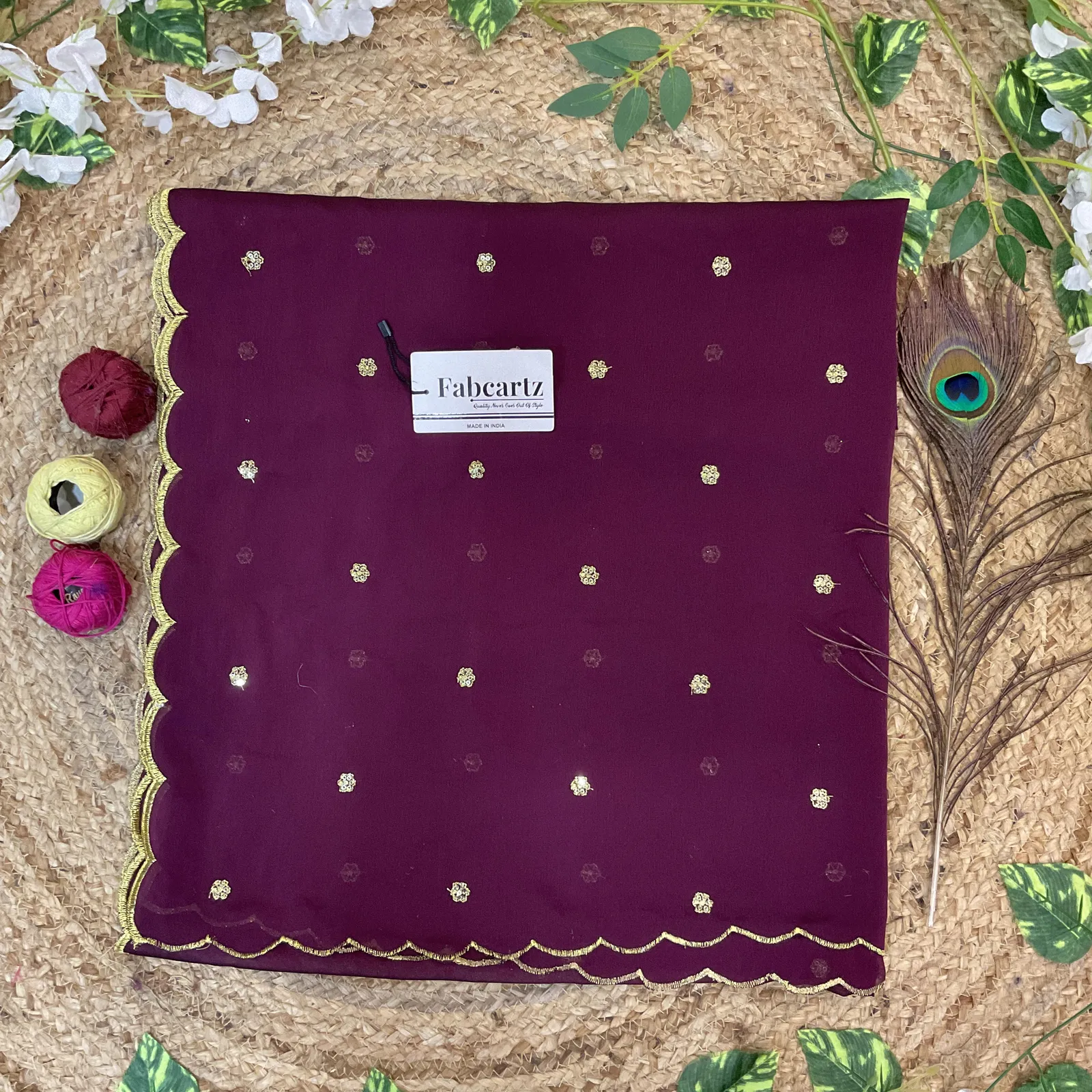 Beautiful Embroidery work Rangoli Dupatta for women | Only Dupatta BittuDup - Image 7