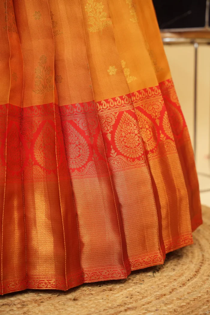 Women's Woven Design zari work Half Saree with Embroidered Blouse and Dupatta BittuPattu - Image 38