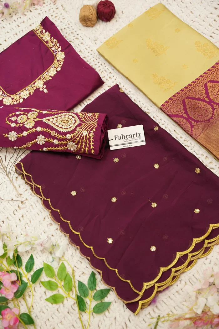 Women's Woven Design zari work Half Saree with Embroidered Blouse and Dupatta BittuPattu - Image 48