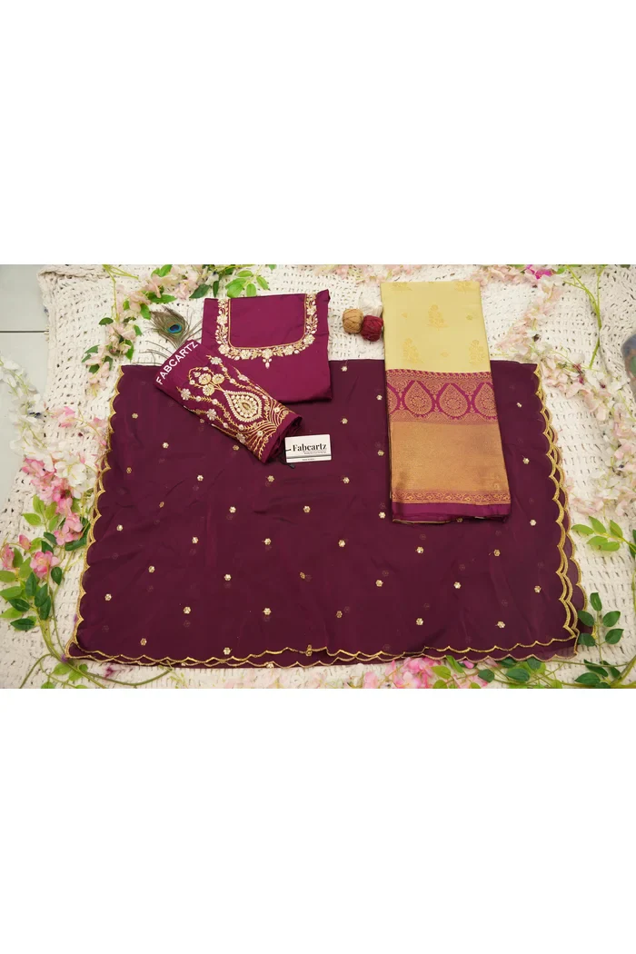 Women's Woven Design zari work Half Saree with Embroidered Blouse and Dupatta BittuPattu - Image 54