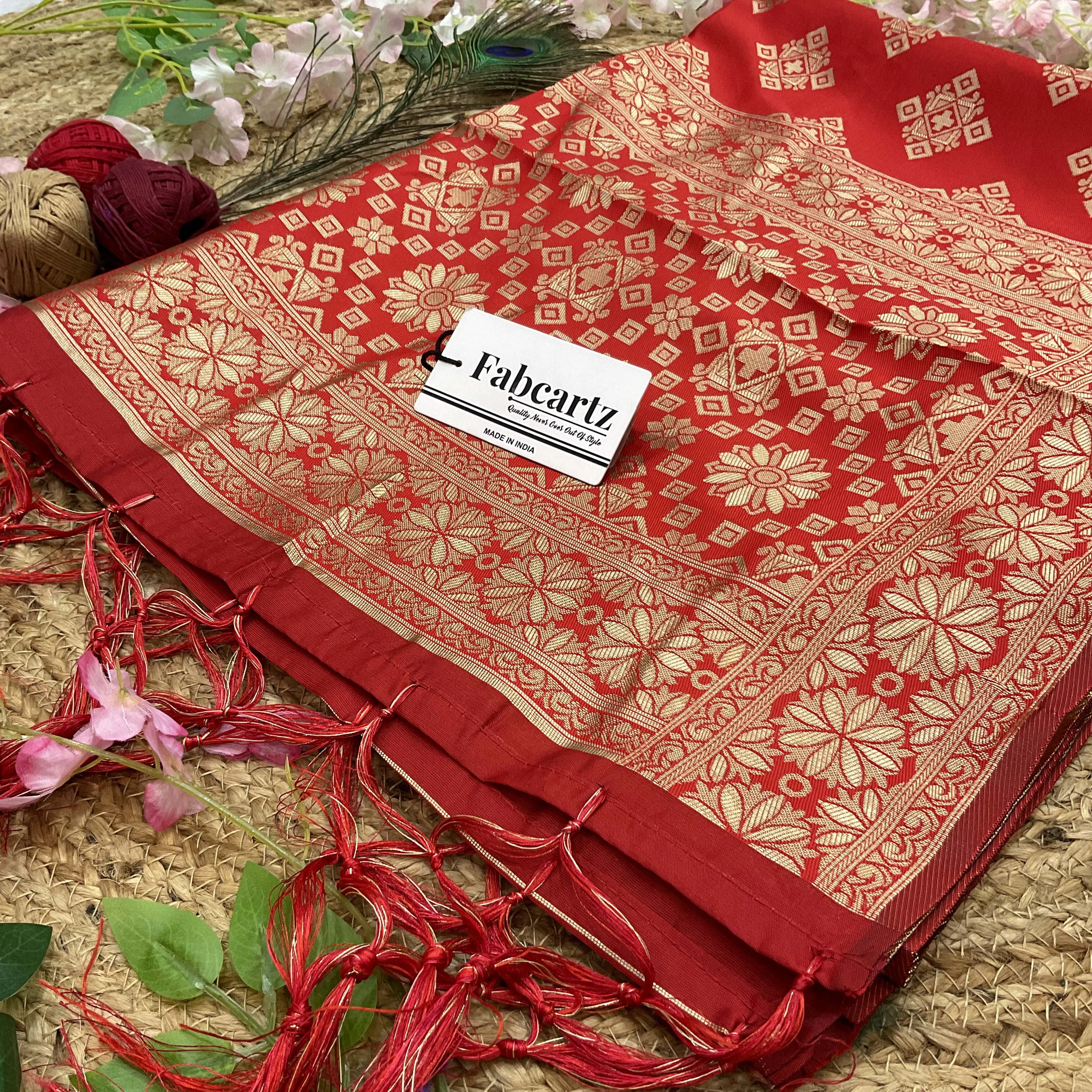 Beautiful Jacquard Woven Design Kids Dupatta for women | Only Dupatta BoxDup - Image 52