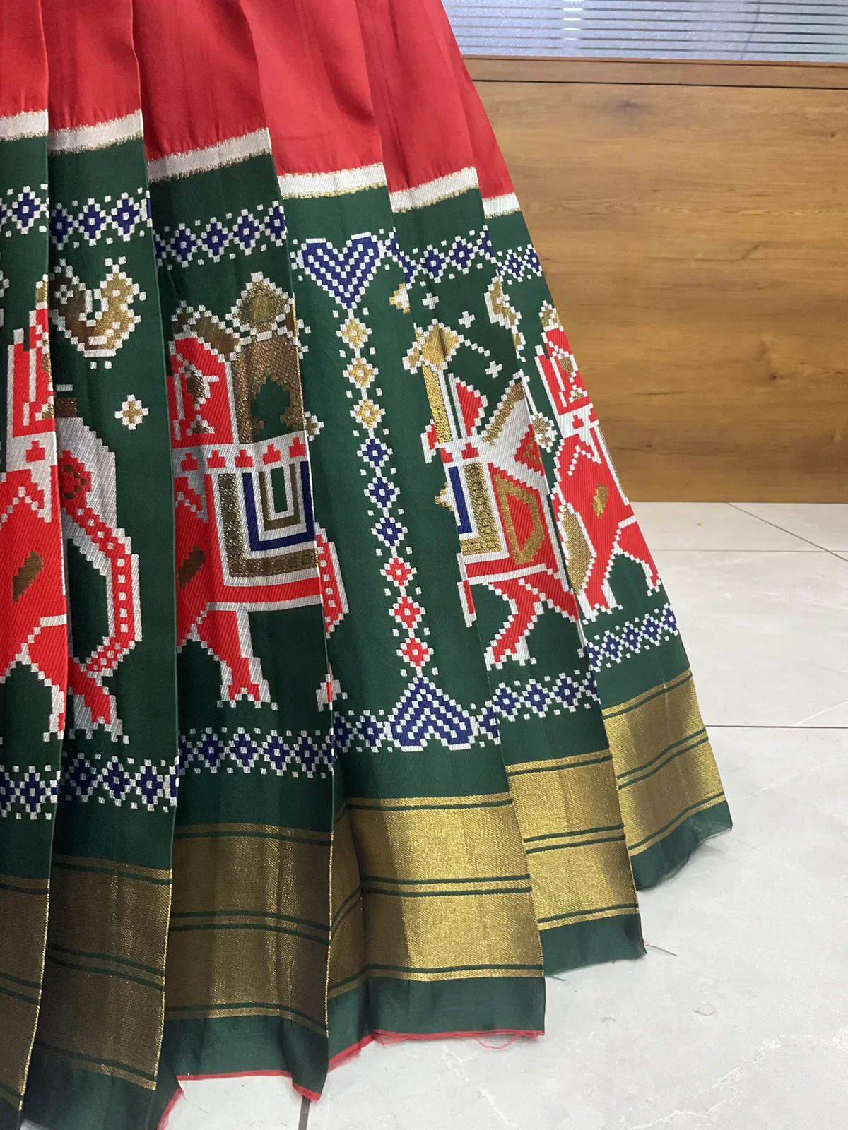 South Indian Festival Traditional Half Saree with Embroidered Blouse & Dupatta ButtaBomma - Image 15