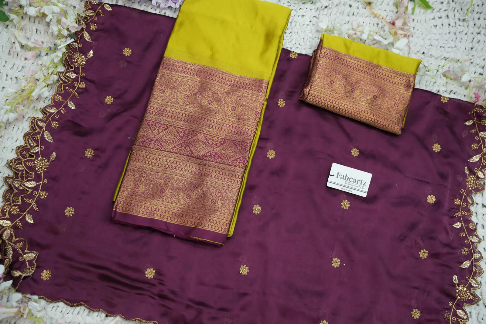 South Indian Festival Traditional Half Saree with Blouse & Embroidered Dupatta ButtiRango/Aroli - Image 30