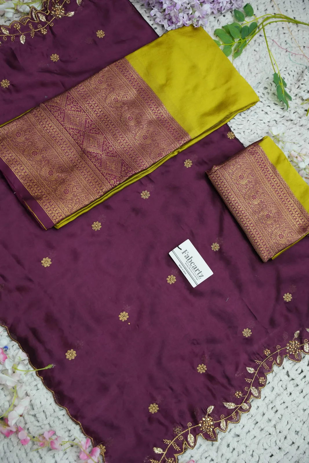 South Indian Festival Traditional Half Saree with Blouse & Embroidered Dupatta ButtiRango/Aroli - Image 31