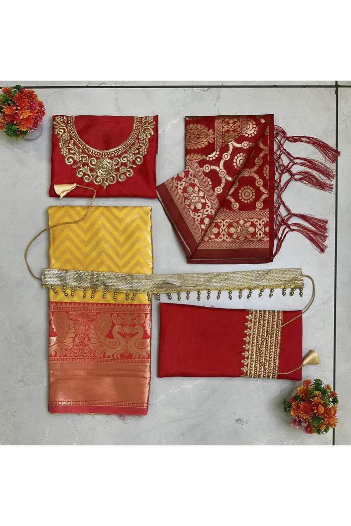 South Indian Festival Traditional Half Saree Mor Pattu Kids - Image 13