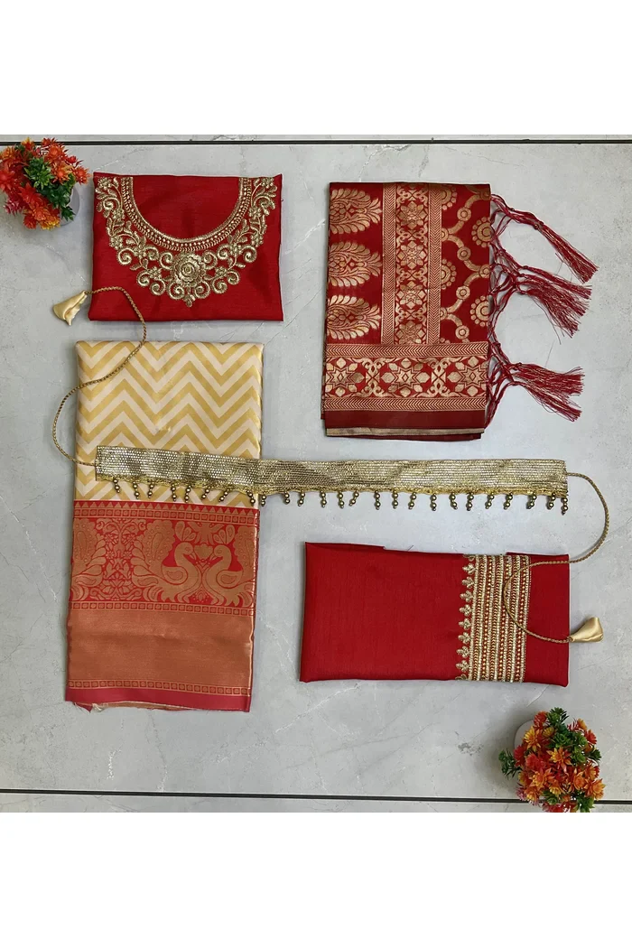 South Indian Festival Traditional Half Saree Mor Pattu Kids - Image 22