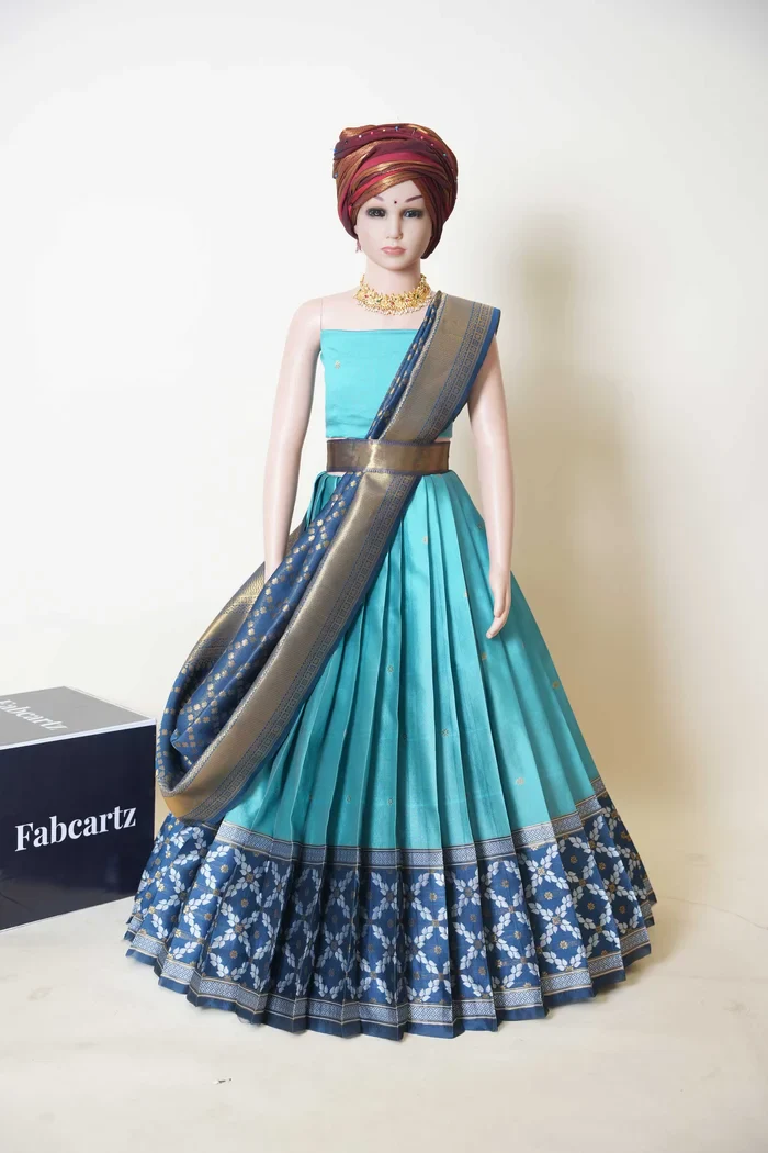 New Kids Traditional South Indian Half Saree JanjalKIDS - Image 13