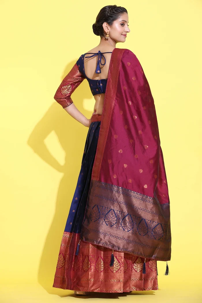 South Indian Festival Traditional Half Saree Madhuri - Image 10