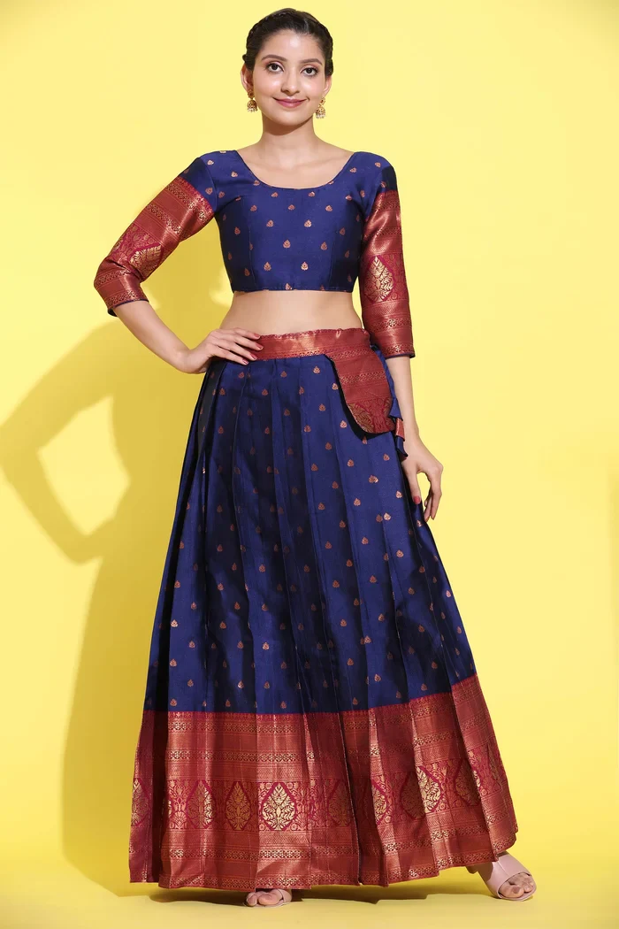 South Indian Festival Traditional Half Saree Madhuri - Image 13