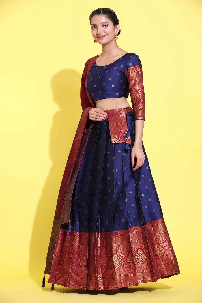 South Indian Festival Traditional Half Saree Madhuri - Image 14